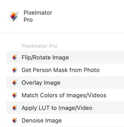 Pixelmator actions